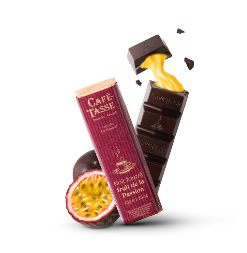 Barre de chocolat Noir fourré fruit de la Passion